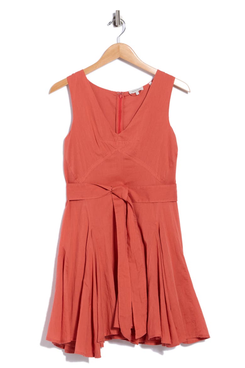 Cotton Voile Godet Dress, Main, color, CARNELIAN