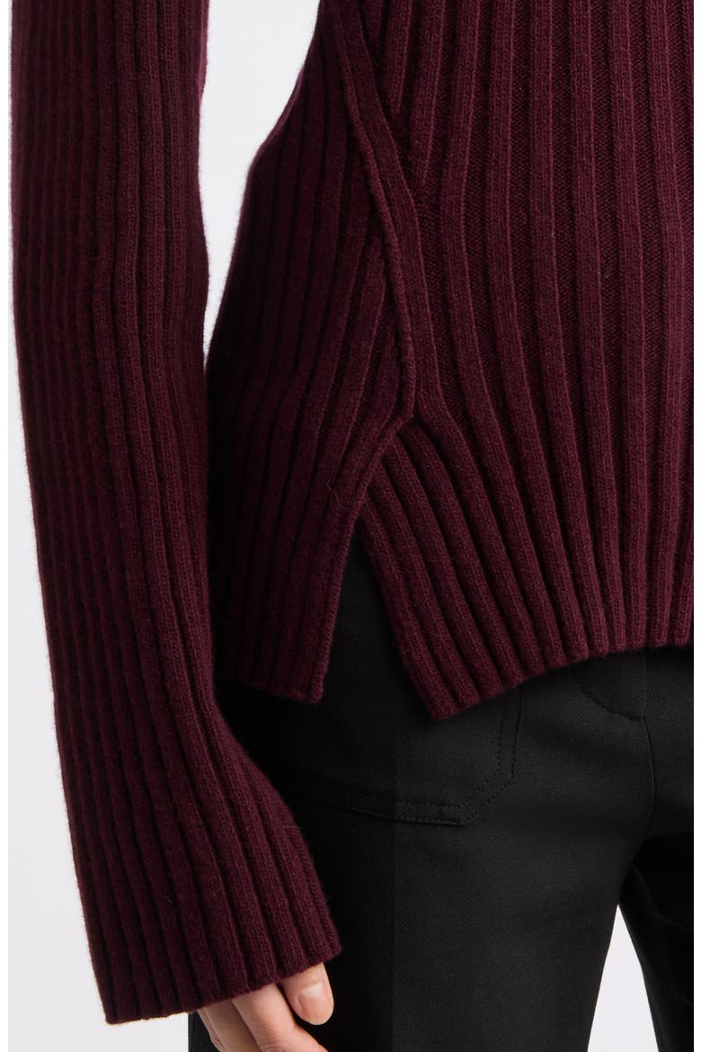 Rib Wool & Cashmere Sweater, Alternate, color, ACAI