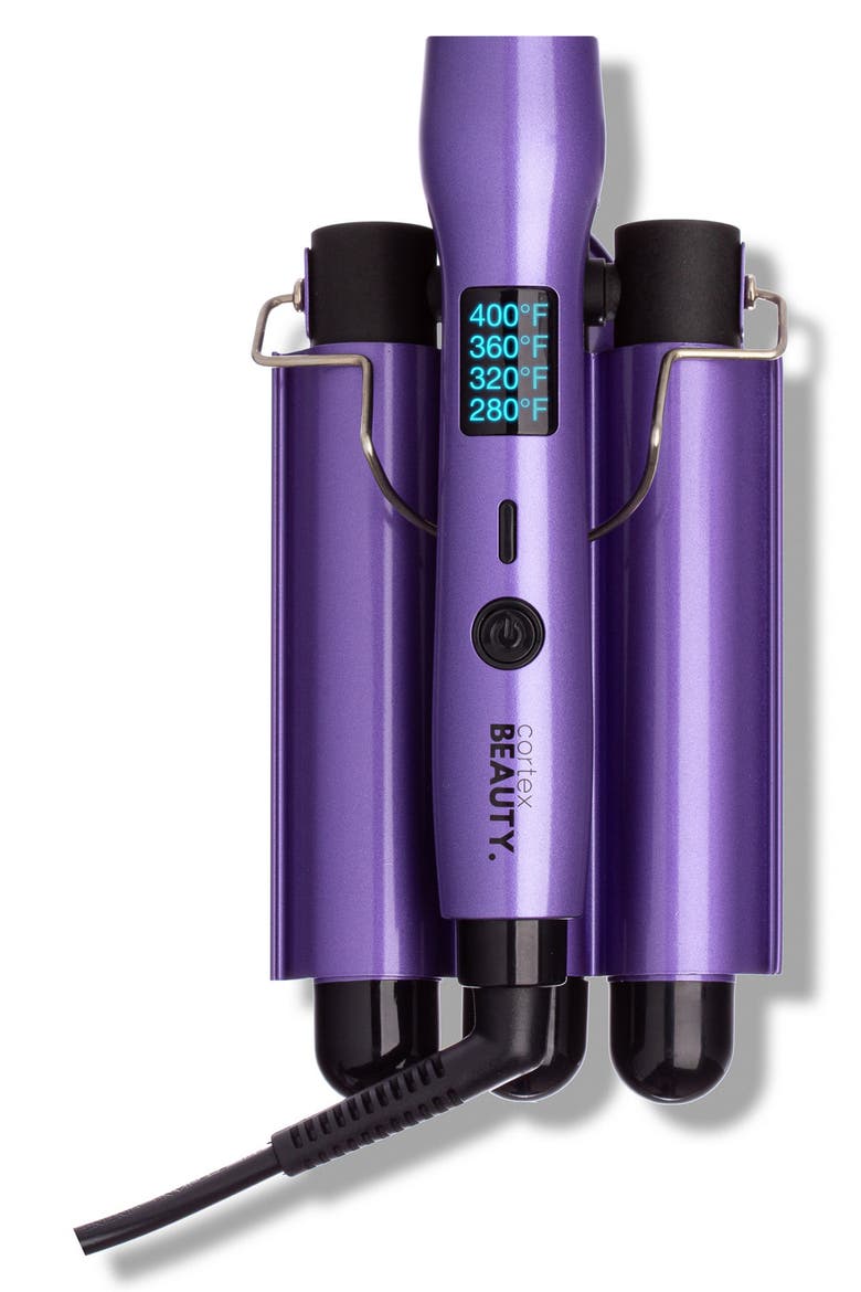 Digital & Foldable 1-Inch Three-Barrel Waver, Alternate, color, PURPLE