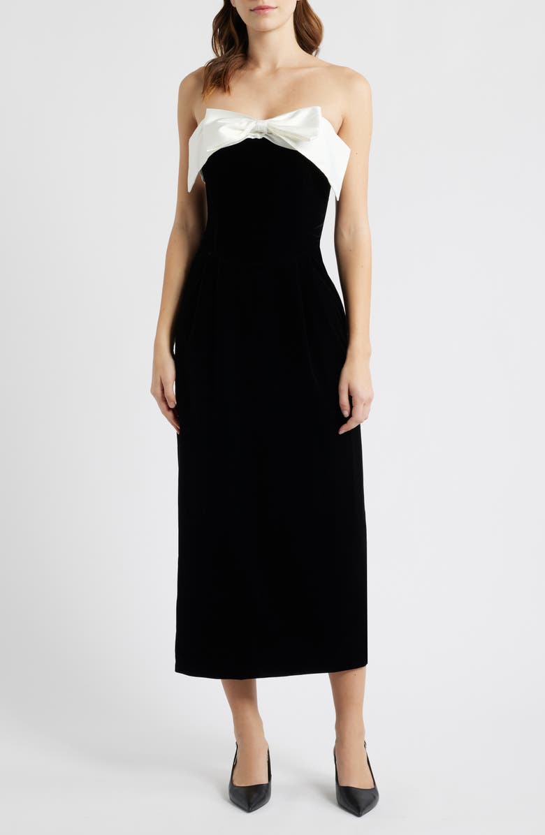 Sister Jane Kelly Velvet Maxi Dress, Alternate, color, Black
