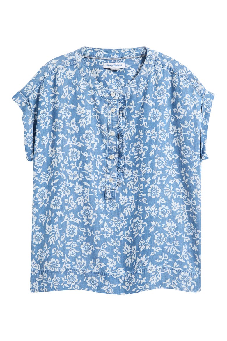 Bahia Blooms Top, Alternate, color, MEDIUM INDIGO WASH