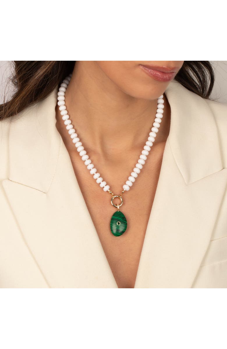 BY ADINA EDEN White Beaded Clicker Necklace, Alternate, color, White