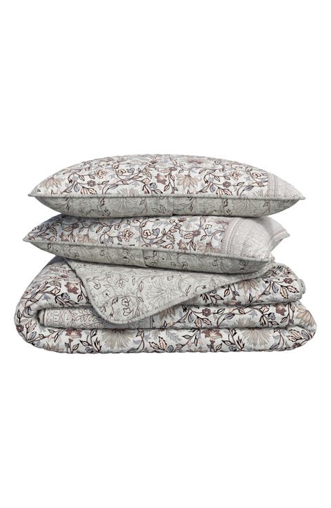 Floral Printed Quilt Set
