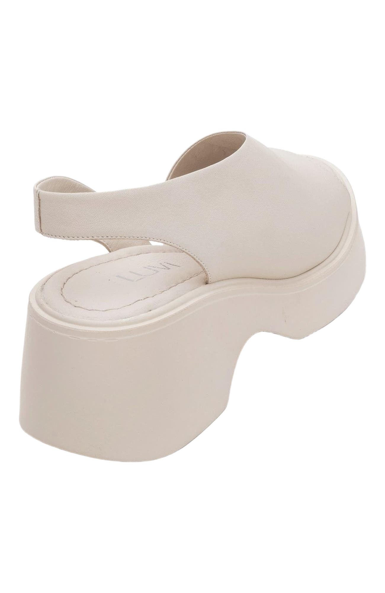 Forever & Always Shoes ROY Leather Wedge Sandal, Alternate, color, Light Beige Leather