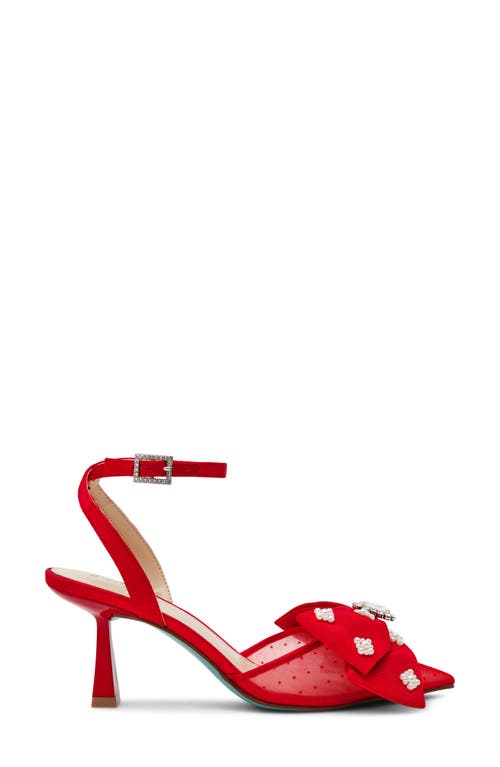 Betsey Johnson Mark Ankle Strap Mesh Pump In Multi