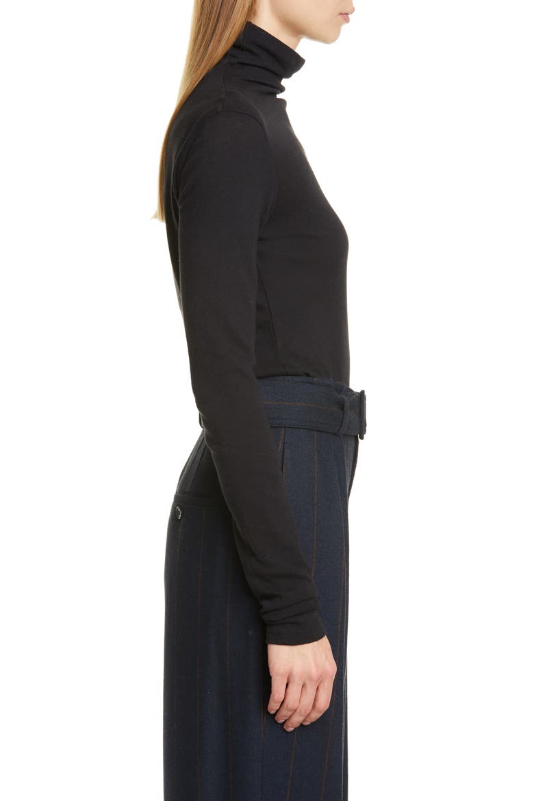 Essential Turtleneck Top, Alternate, color, BLACK