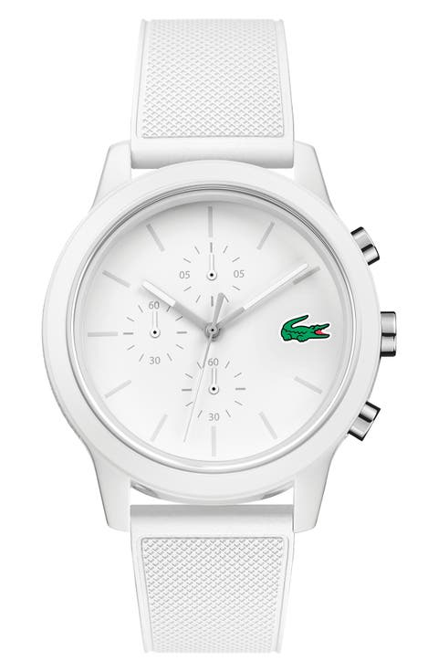 12.12 Chronograph Silicone Band Watch, 44mm