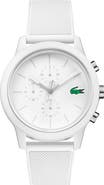 Lacoste 12.12 Chronograph Silicone Band Watch, 44mm