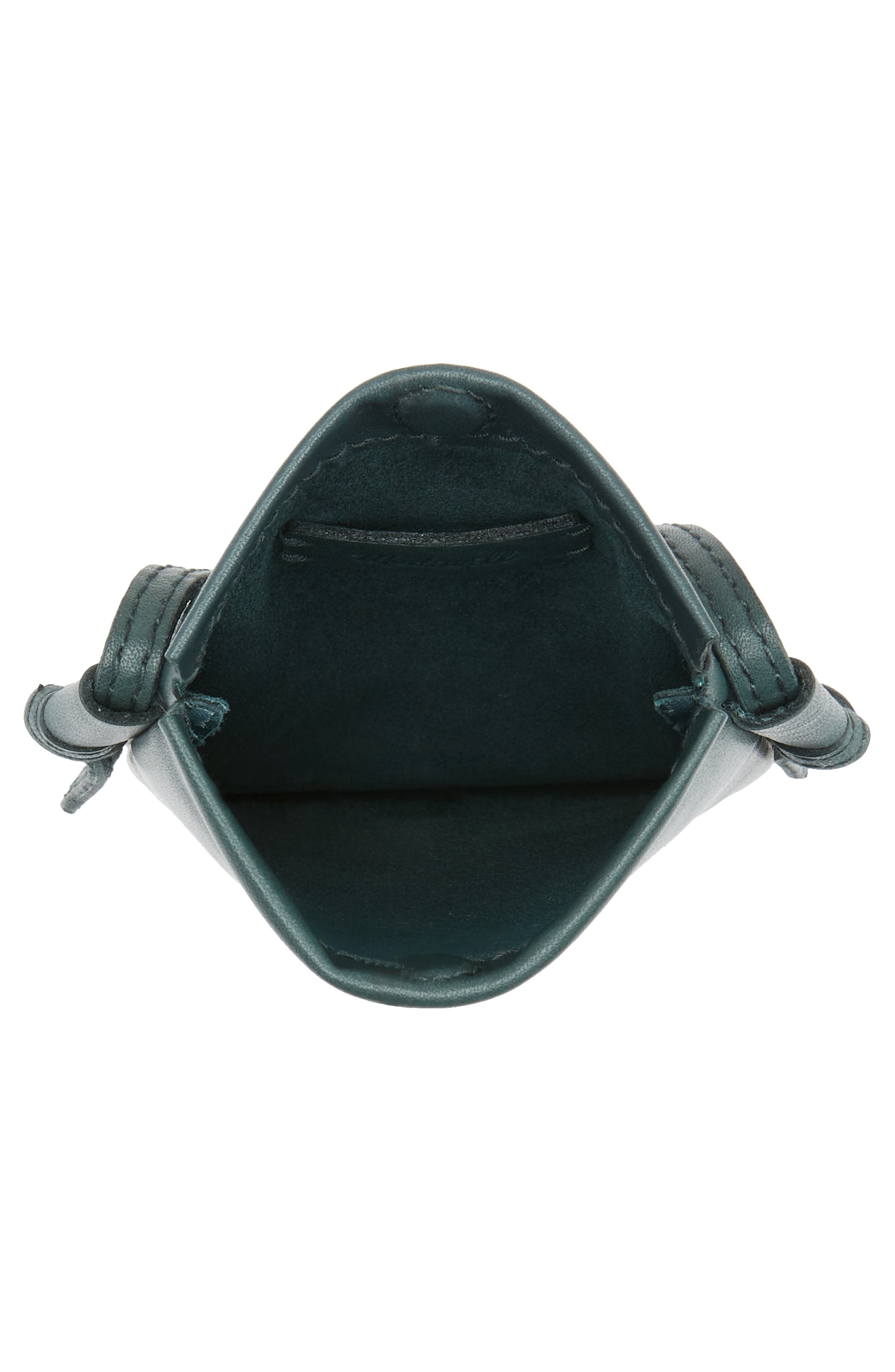The Smartphone Leather Crossbody Bag, Alternate, color, MIDNIGHT GREEN