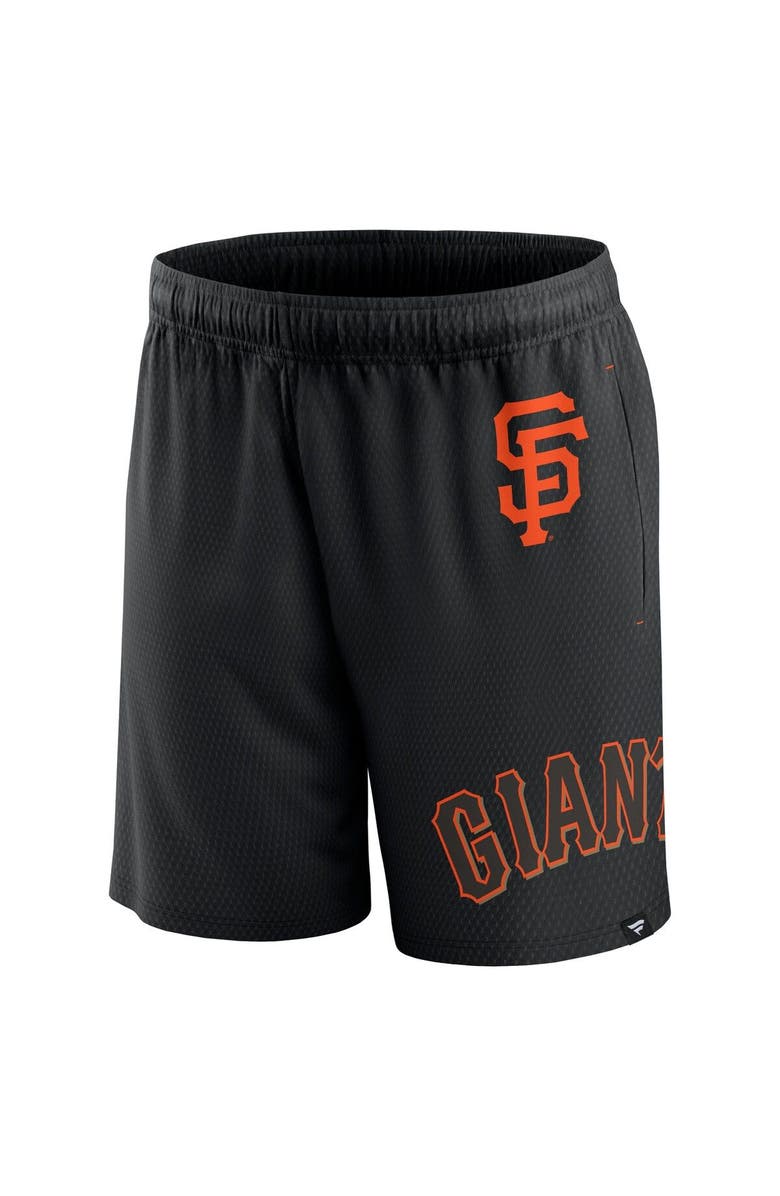 FANATICS Men's Fanatics Branded Black San Francisco Giants Clincher Mesh Shorts, Alternate, color, Black
