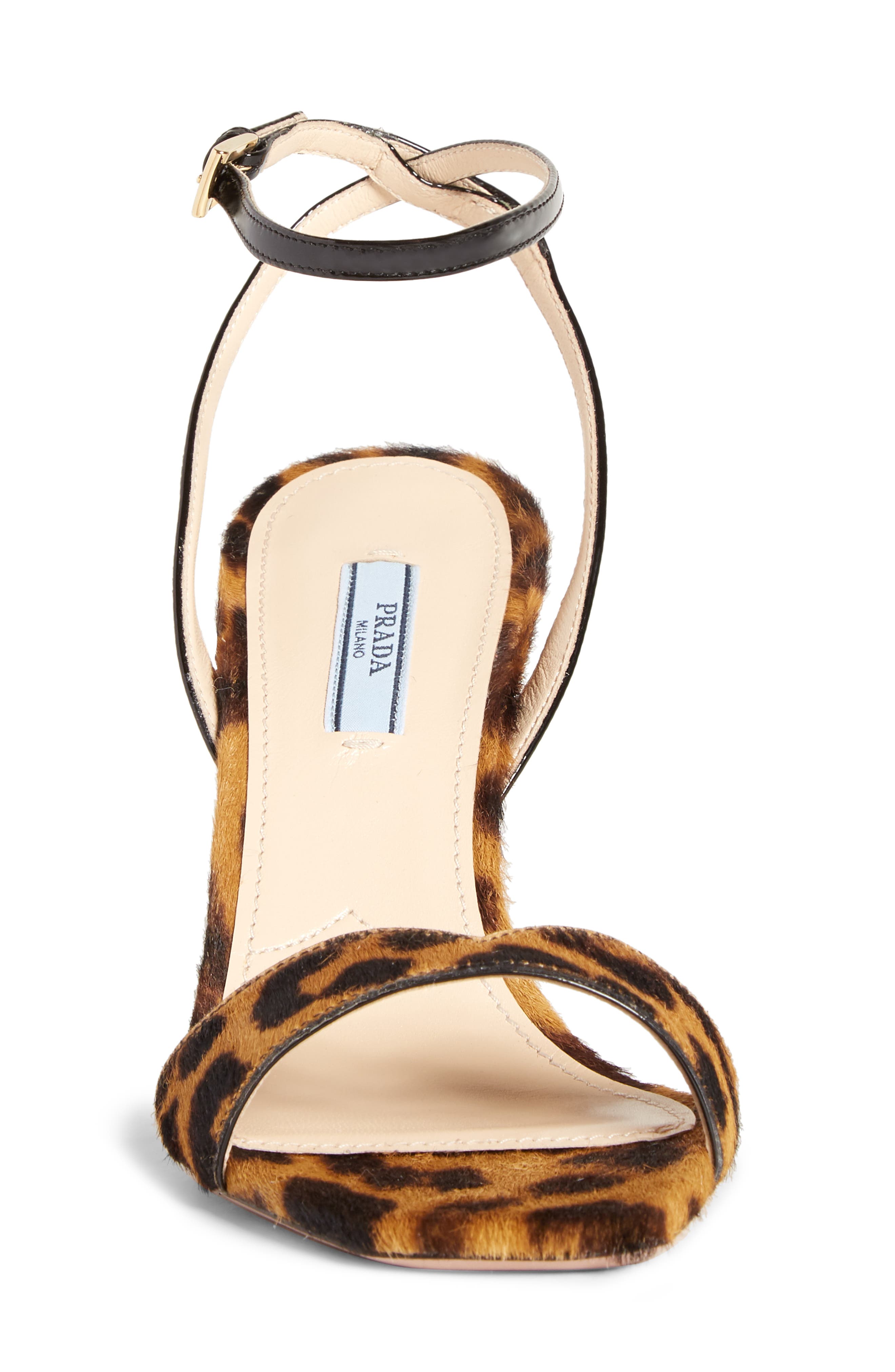 Prada Golden Heel Sandal, Alternate, color, 