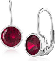 CZ by Kenneth Jay Lane Round Bezel Cubic Zirconia Lever-Back Drop Earrings
