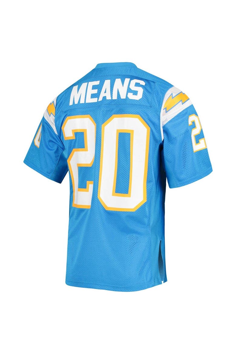 Men's Mitchell & Ness Natrone Means Powder Blue Los Angeles Chargers 1994 Authentic Throwback Retired Player Jersey, Alternate, color, Powder Blue