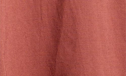 Wayf Zelma Short Sleeve Babydoll Minidress In Redwood