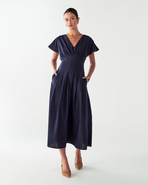Willa June Midi Dress In Blue