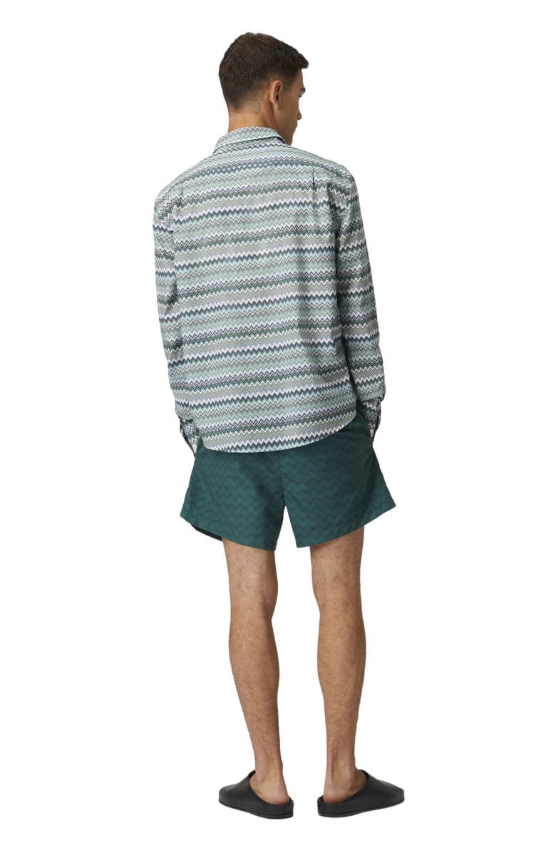 Missoni Tonal Zigzag Swim Trunks, Alternate, color, Green