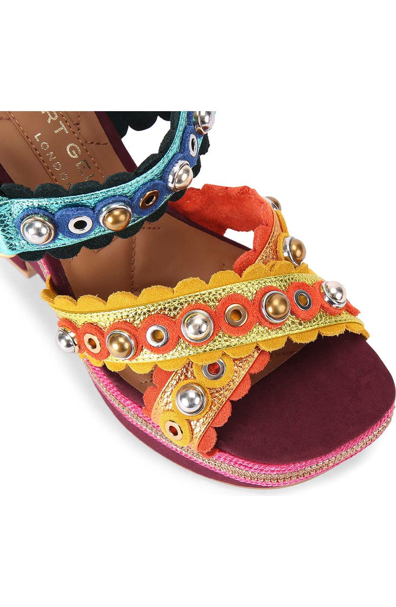 Kurt Geiger London Scalloped Stud Wedge Platform Sandal, Alternate, color,