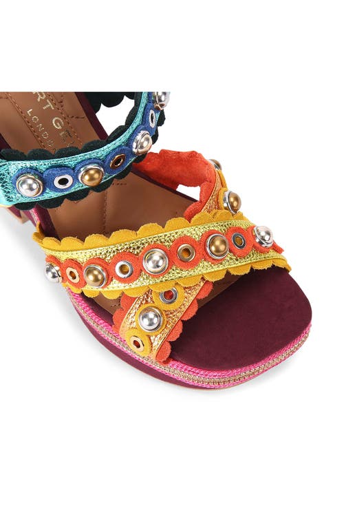 Kurt Geiger London Scalloped Stud Wedge Platform Sandal