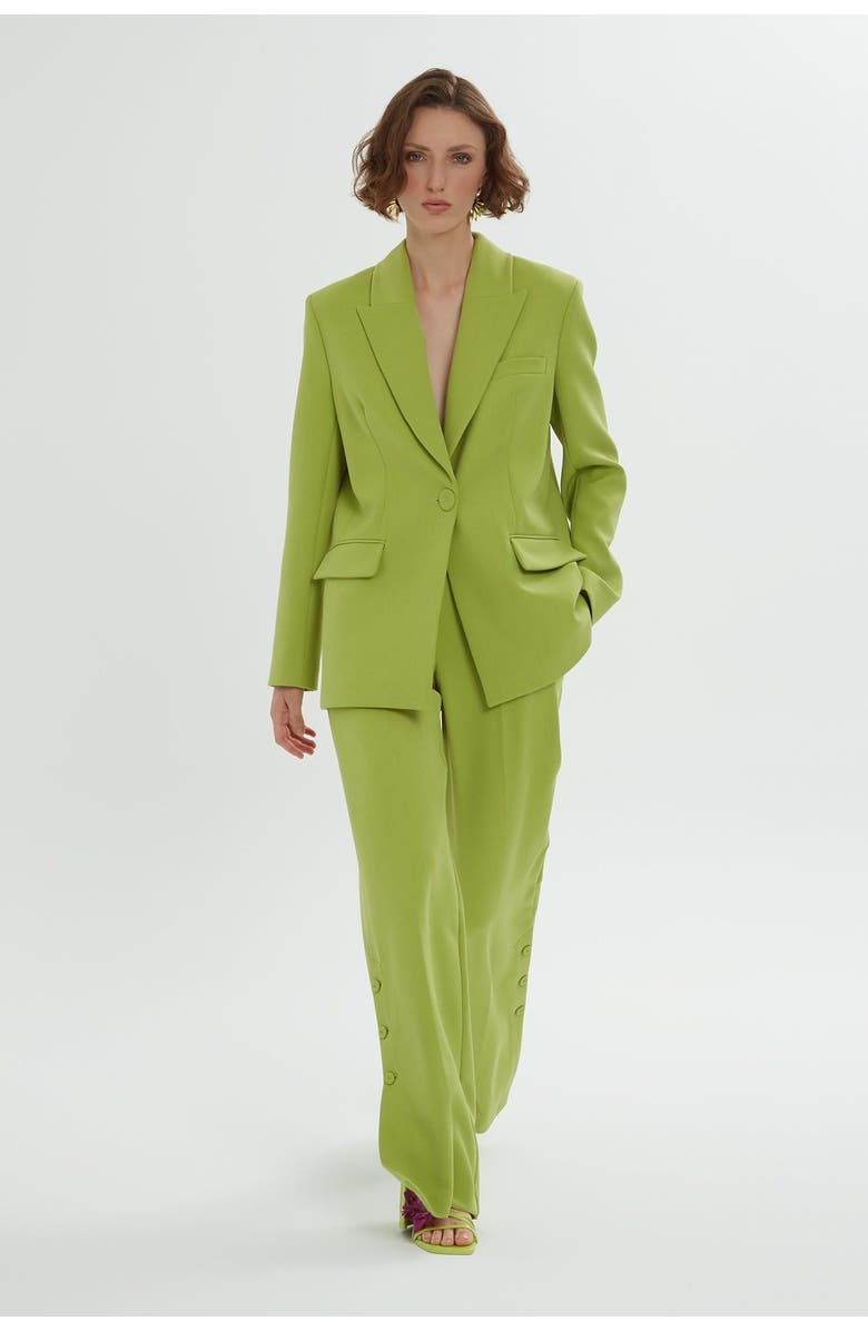 Gizia Green Set with Button Details, Main, color, Green