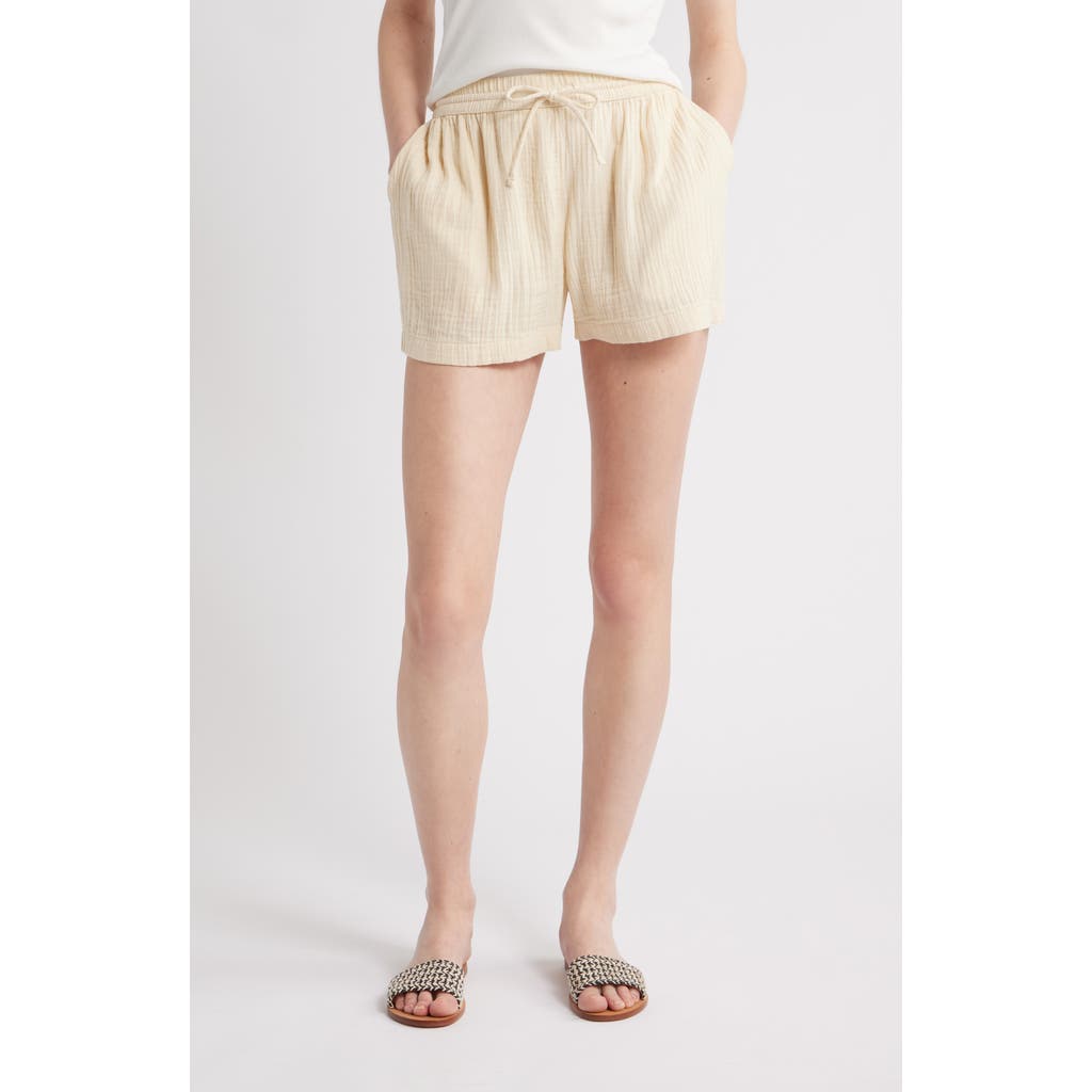 Caslon ® Cotton Gauze Shorts In Neutral