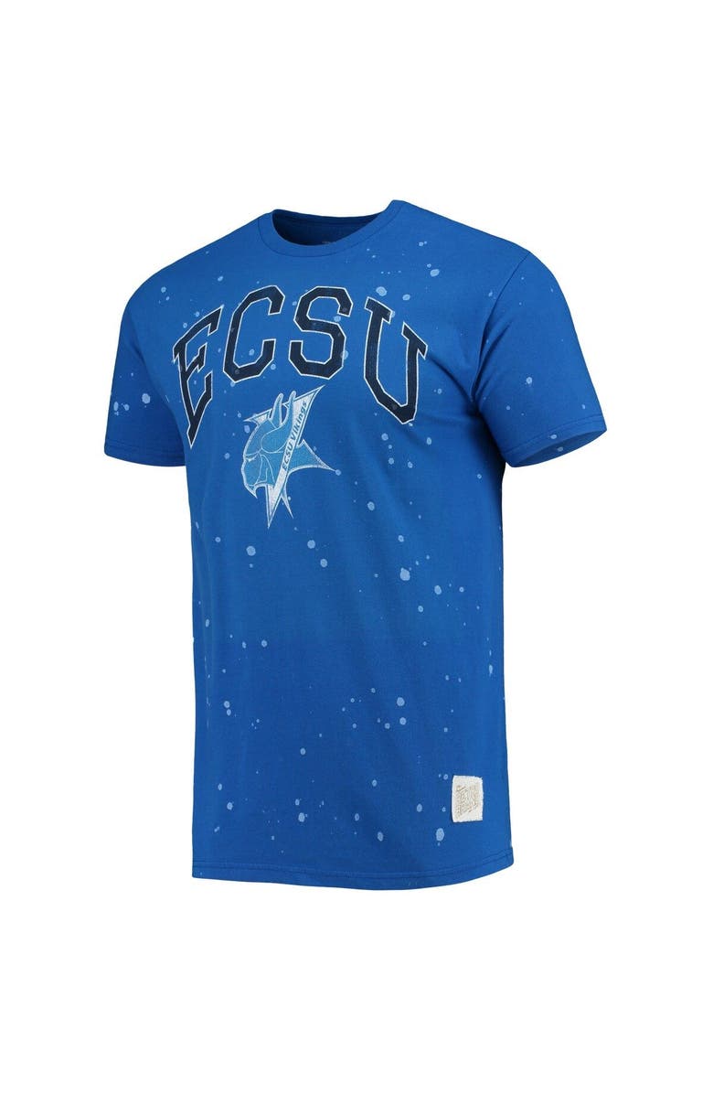Retro Brand Men's Original Retro Brand Royal ECSU Vikings Bleach Splatter T-Shirt, Alternate, color, Royal