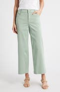 Wit & Wisdom Sam High Waist Ankle Wide Leg Twill Pants