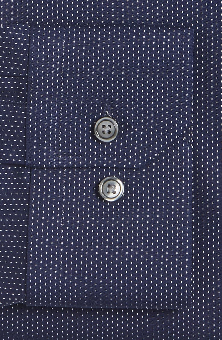 Calibrate Trim Fit Non-Iron Microdot Dress Shirt, Alternate, color, 