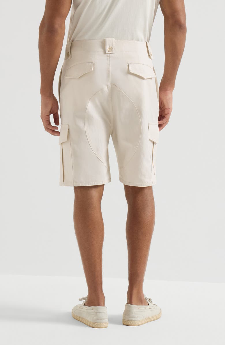 Brunello Cucinelli Bermuda shorts with cargo pockets, Alternate, color, White