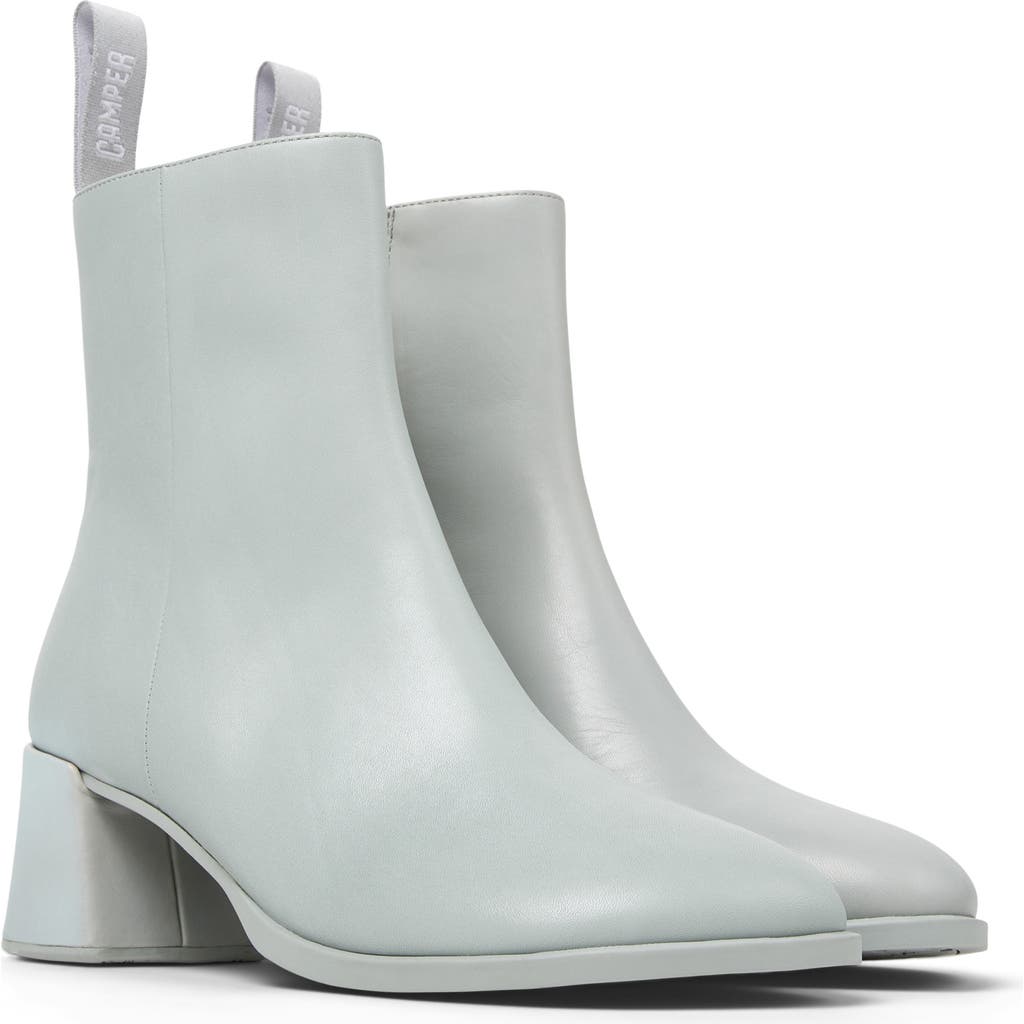 Camper Leather Zip-fastening Block-heel Boots In Gray