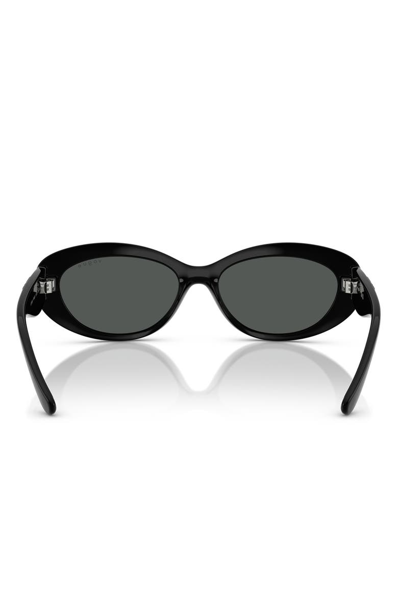 VOGUE 55mm Polarized Oval Sunglasses, Alternate, color, Black
