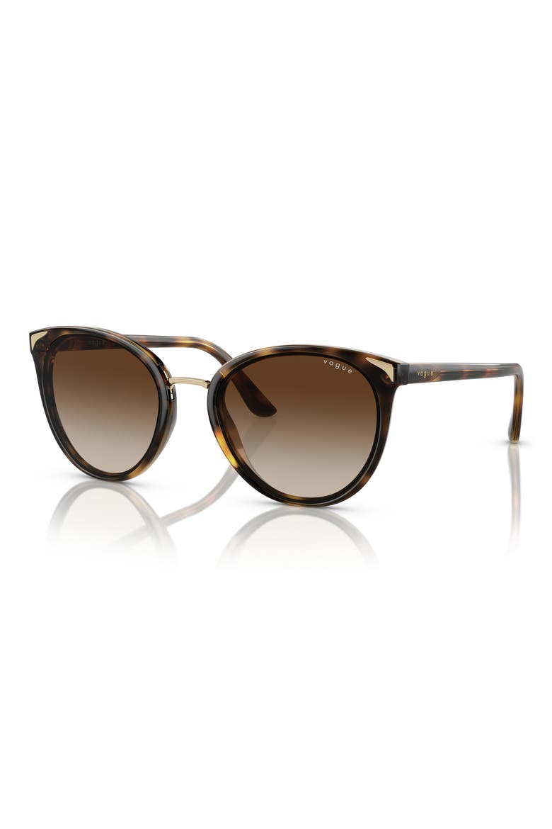 VO5230S 54mm Gradient Butterfly Sunglasses, Alternate, color, DARK HAVANA / BROWN GRADIENT