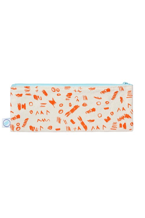 Dance Happy Make Your Mark Pencil Case In Bright Orange