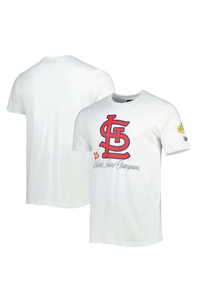 New Era Men's New Era White St. Louis Cardinals Historical Championship T-Shirt, Main, color, 