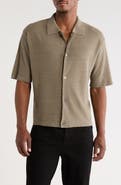 FRAME Linen & Silk Blend Button-Up Shirt