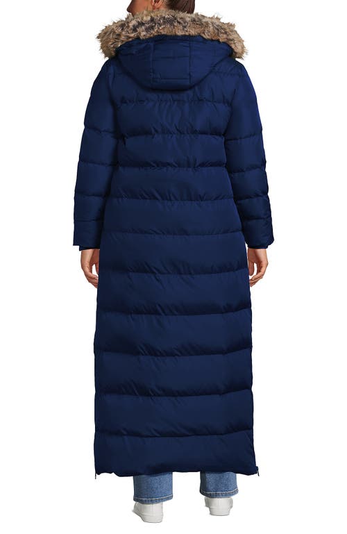 Lands' End Down Maxi Winter Coat In Blue