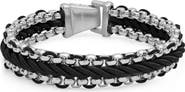 HMY JEWELRY Men's Two-Tone Bracelet