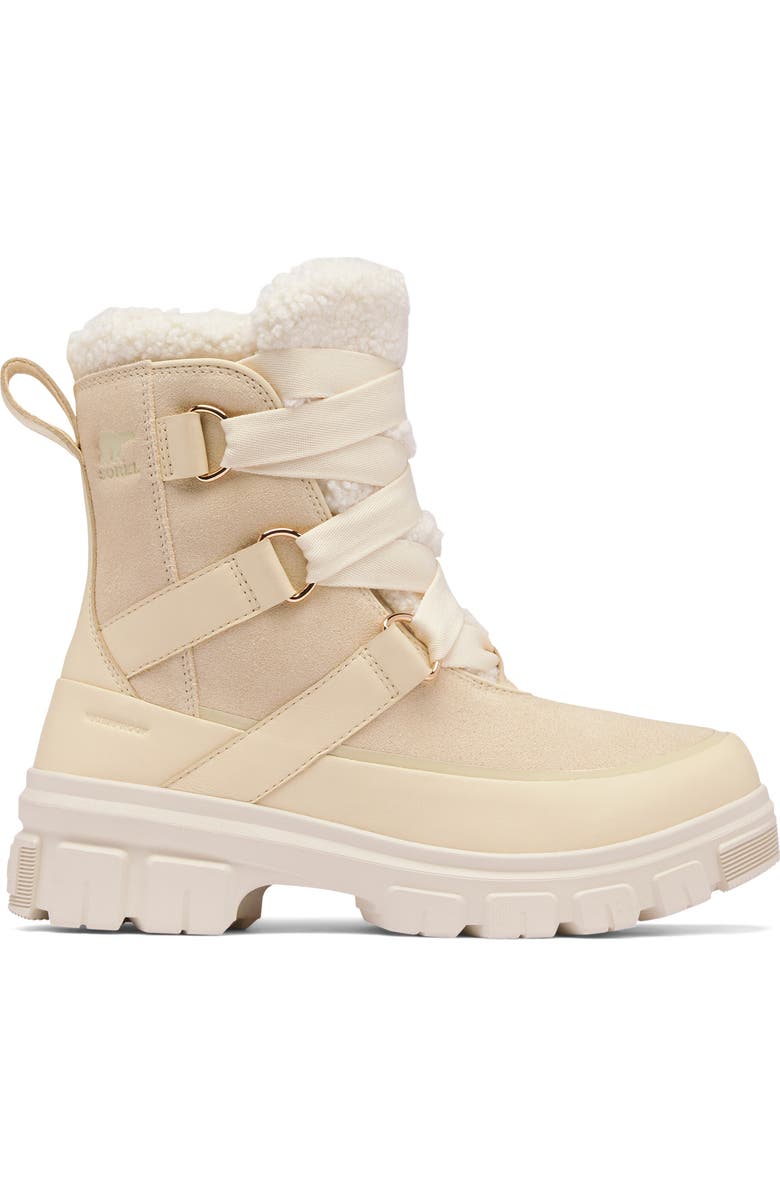 SOREL Tivoli V Faux Shearling Waterproof Boot, Alternate, color, Honey White/ Chalk
