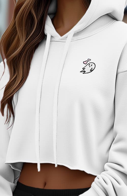 DALIX DALIX HEARTLY GHOST CROPPED HOODIE 