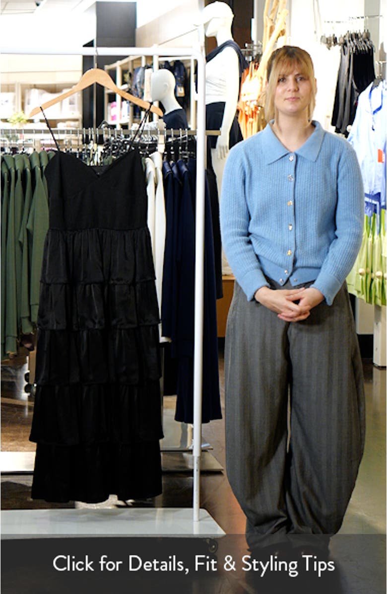 Tiered Sweetheart Neck Midi Dress, sales video thumbnail