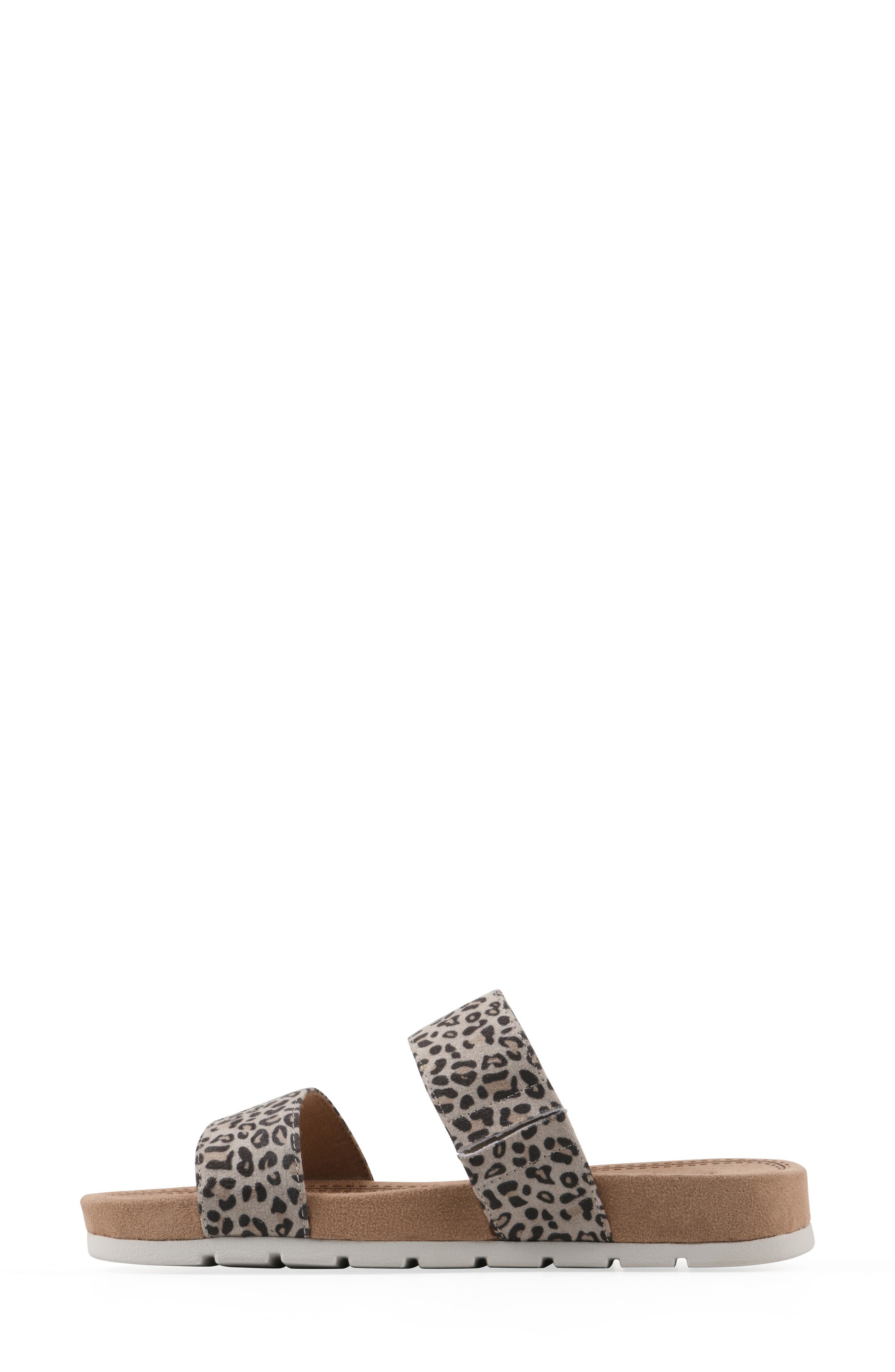 Tahlie Slide Sandal, Alternate, color, NATURAL LEOPARD SUEDETTE