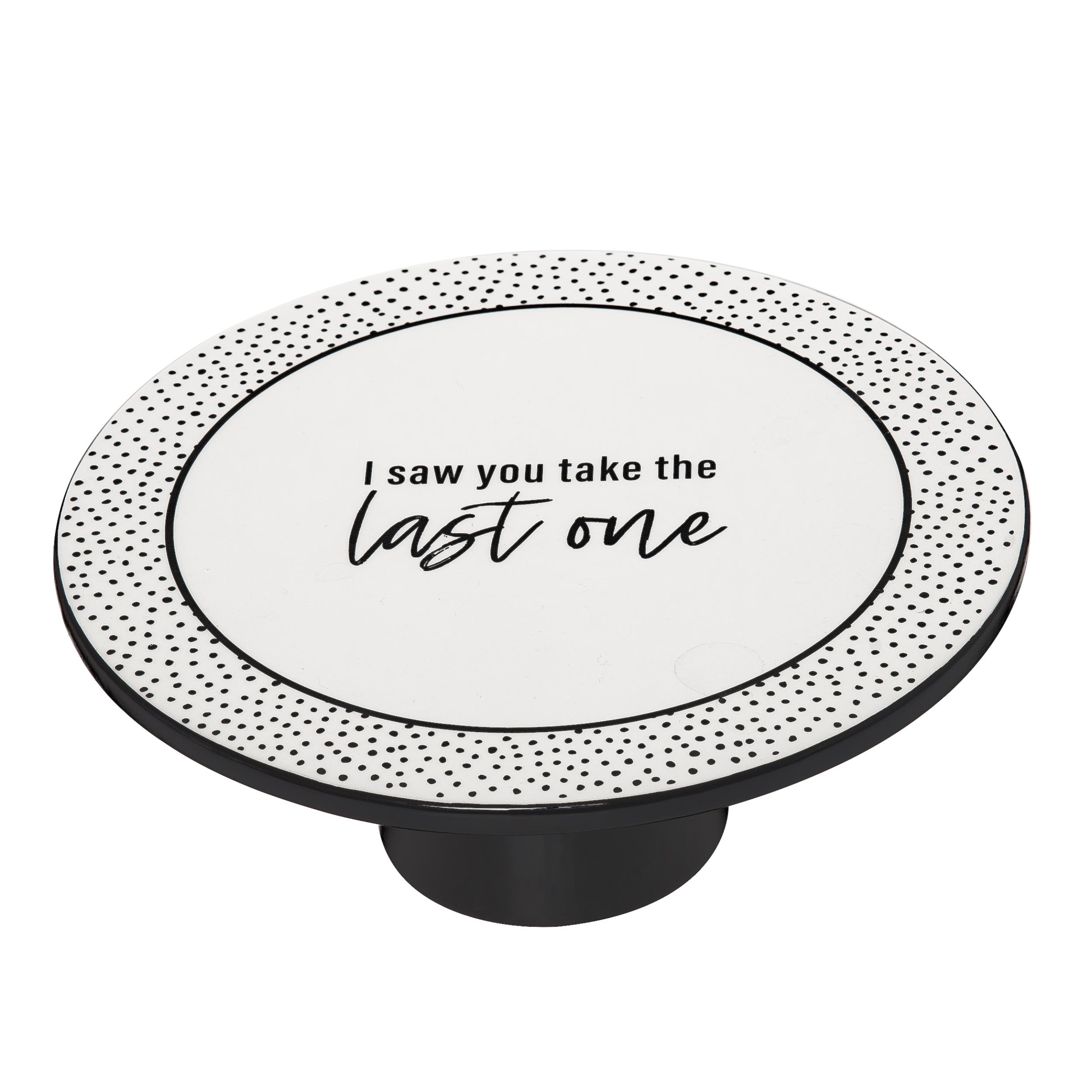 Totalee Gift I Saw You Take The Last One Pedestal Ceramic White In Multi