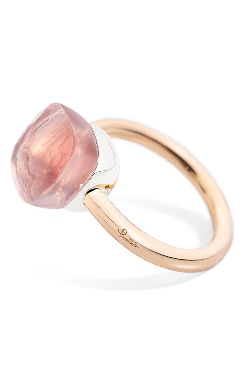Pomellato Nudo Classic Ring, Alternate, color, White/ Rose Gold/ Rose Quartz