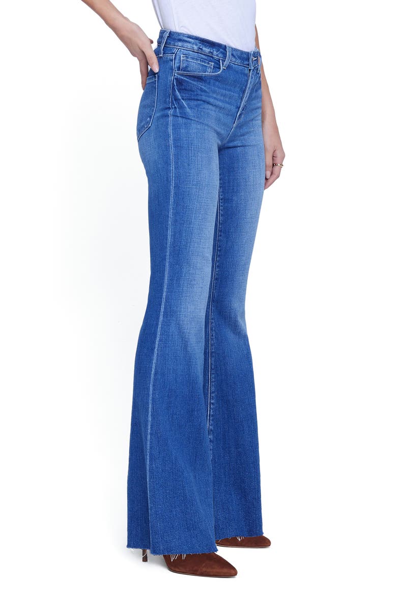 Sera High Waist Flare Jeans, Alternate, color, BORDELLO