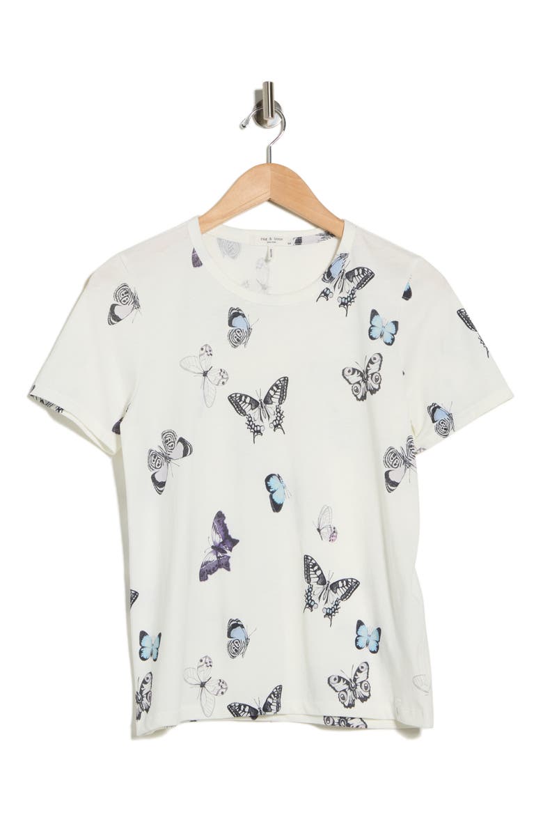 Butterfly Jersey T-Shirt, Alternate, color, IVORY MULTI