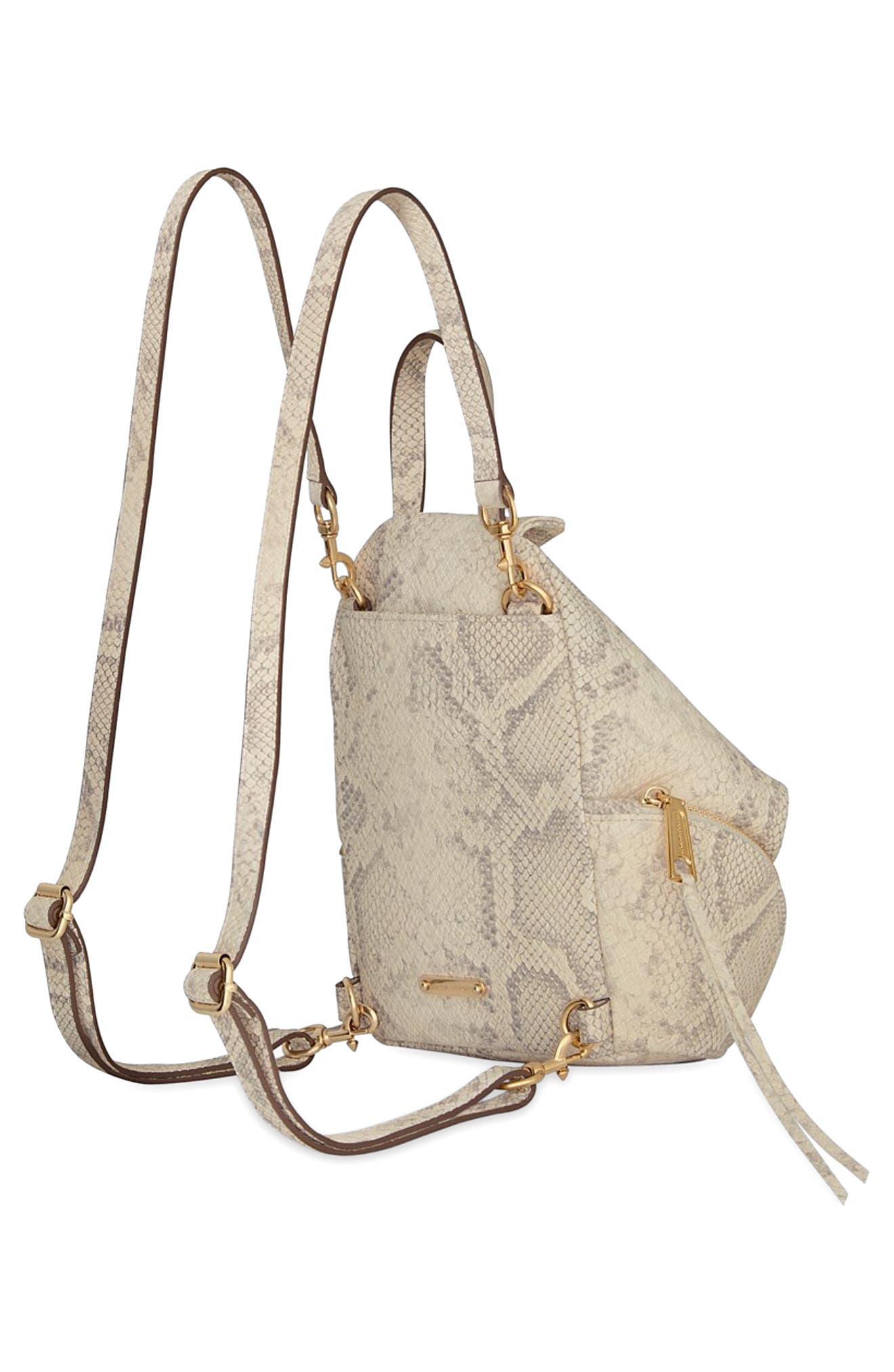Rebecca Minkoff Convertible Mini Julian Backpack, Alternate, color, Natural