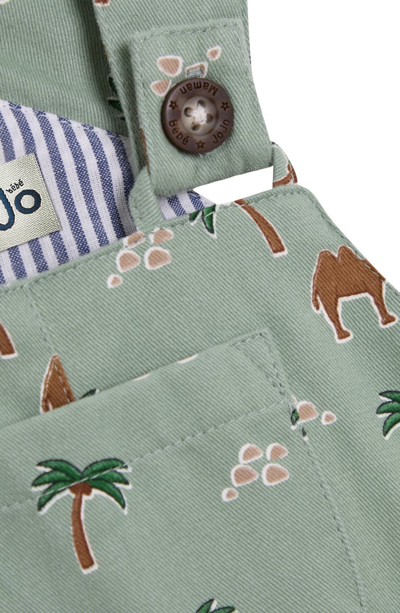 JOJO MAMAN BEBE Cotton Twill Overalls, Alternate, color, Green