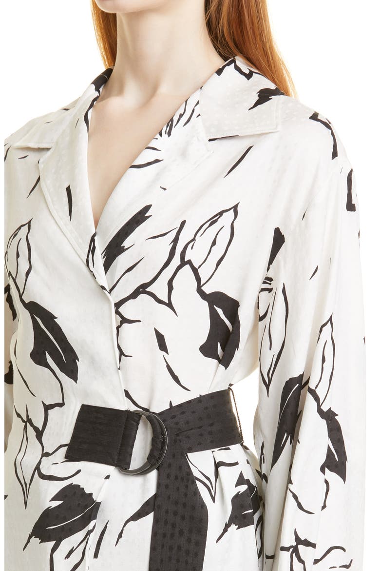 Eddith Floral Wrap Blouse, Alternate, color, WHITE