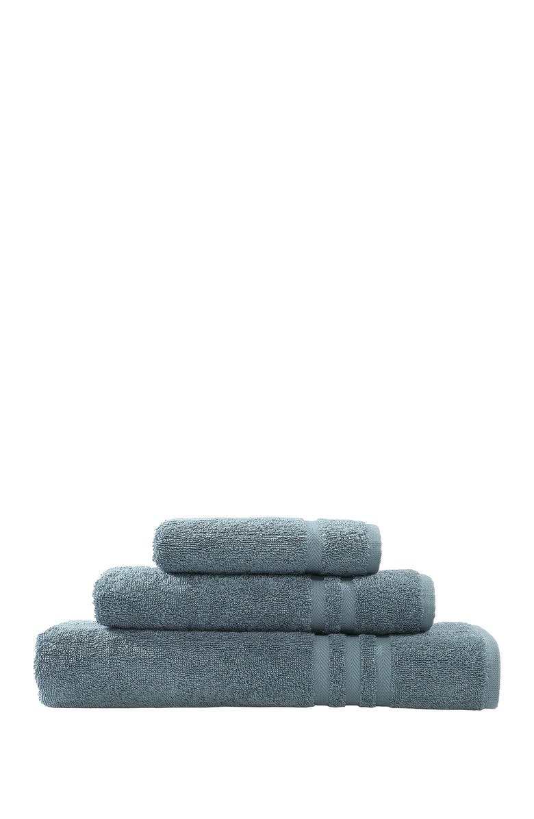 Linum Home Textiles Denzi 3-Piece Towel Set - Denzi Blue, Main, color, Denzi Blue