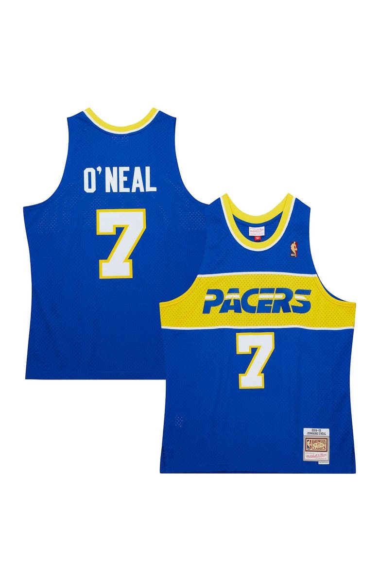 Mitchell & Ness Men's Mitchell & Ness Jermaine O'Neal Royal Indiana Pacers Hardwood Classics Swingman Jersey, Main, color, 