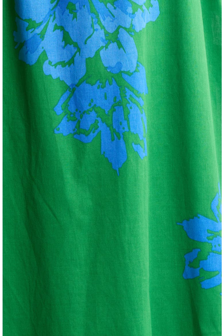 Hemmi Floral Print Tie Waist One-Shoulder Maxi Dress, Alternate, color, GREEN-BLUE-WHITE